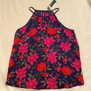 NWT Halter neck floral print blouse by Papermoon; Size Large